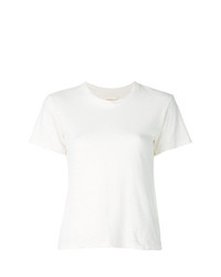 T-shirt à col rond blanc Simon Miller