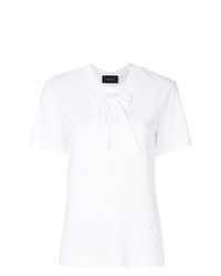 T-shirt à col rond blanc Simone Rocha