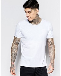 T-shirt à col rond blanc Sisley