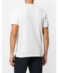 T-shirt à col rond blanc Paolo Pecora