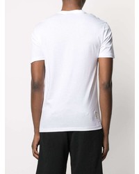 T-shirt à col rond blanc Emporio Armani