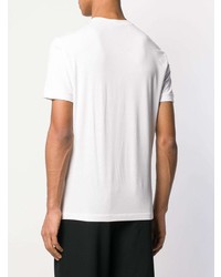 T-shirt à col rond blanc Giorgio Armani