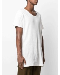 T-shirt à col rond blanc Yohji Yamamoto