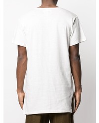 T-shirt à col rond blanc Yohji Yamamoto