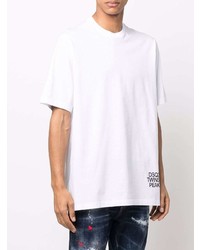 T-shirt à col rond blanc DSQUARED2