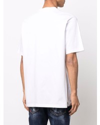 T-shirt à col rond blanc DSQUARED2