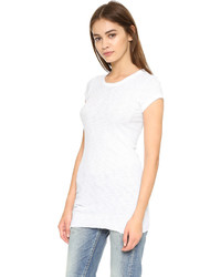 T-shirt à col rond blanc Enza Costa