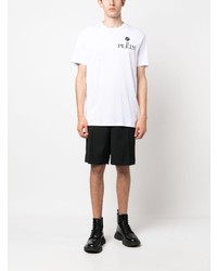 T-shirt à col rond blanc Philipp Plein