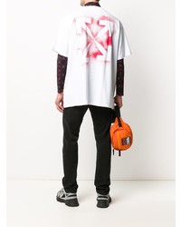 T-shirt à col rond blanc Off-White