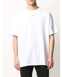 T-shirt à col rond blanc Off-White