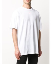 T-shirt à col rond blanc Off-White