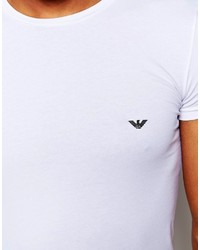 T-shirt à col rond blanc Emporio Armani