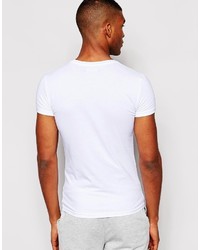 T-shirt à col rond blanc Emporio Armani