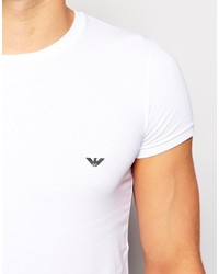 T-shirt à col rond blanc Emporio Armani