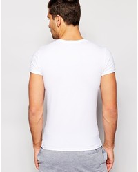 T-shirt à col rond blanc Emporio Armani