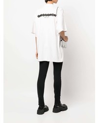 T-shirt à col rond blanc Balenciaga