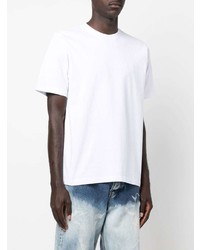 T-shirt à col rond blanc Stussy