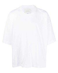 T-shirt à col rond blanc Studio Nicholson