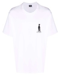 T-shirt à col rond blanc Stussy