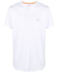 T-shirt à col rond blanc Sun 68