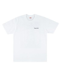 T-shirt à col rond blanc Supreme