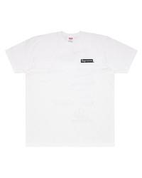 T-shirt à col rond blanc Supreme