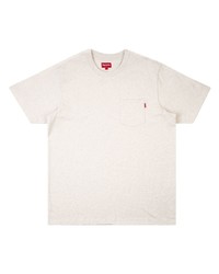 T-shirt à col rond blanc Supreme