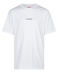 T-shirt à col rond blanc Supreme