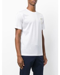 T-shirt à col rond blanc Billionaire