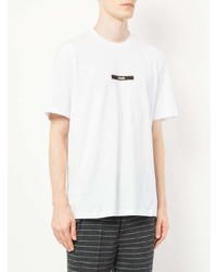 T-shirt à col rond blanc MSGM