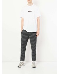 T-shirt à col rond blanc MSGM