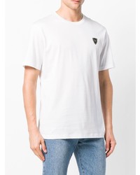 T-shirt à col rond blanc Billionaire