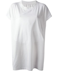 T-shirt à col rond blanc