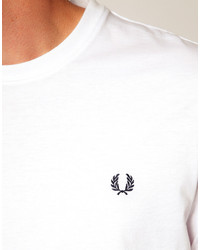 T-shirt à col rond blanc Fred Perry