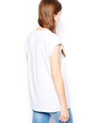 T-shirt à col rond blanc Asos