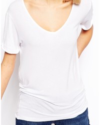 T-shirt à col rond blanc Asos