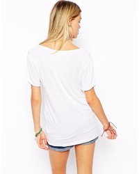 T-shirt à col rond blanc Asos