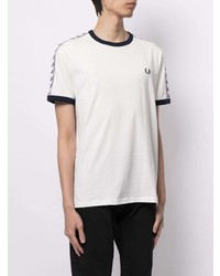 T-shirt à col rond blanc Fred Perry