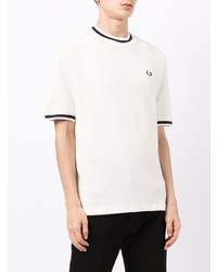 T-shirt à col rond blanc Fred Perry