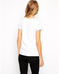 T-shirt à col rond blanc Asos