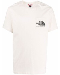 T-shirt à col rond blanc The North Face
