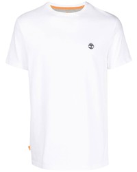 T-shirt à col rond blanc Timberland