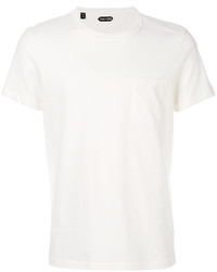 T-shirt à col rond blanc Tom Ford