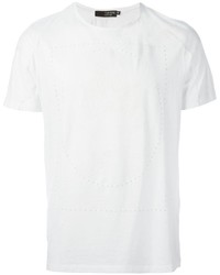 T-shirt à col rond blanc Tom Rebl