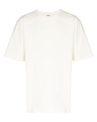 T-shirt à col rond blanc Tom Wood