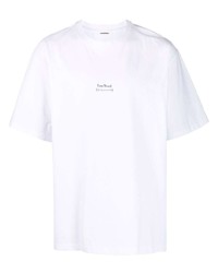 T-shirt à col rond blanc Tom Wood