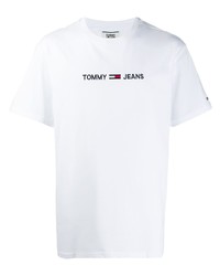 T-shirt à col rond blanc Tommy Jeans