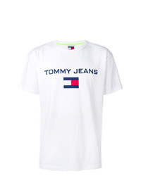 T-shirt à col rond blanc Tommy Jeans