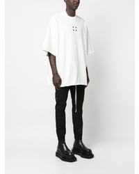 T-shirt à col rond blanc Rick Owens DRKSHDW