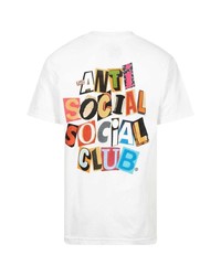 T-shirt à col rond blanc Anti Social Social Club